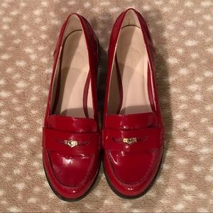 Red loafers